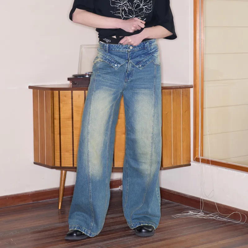 Cassesango X ANTERIORLOVED Jeans Unisex Blue-2