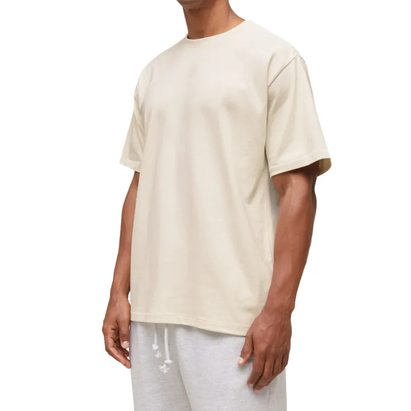 GYMSHARK Everywear Relaxed T Shirt T Shirt Men's Oat White-2