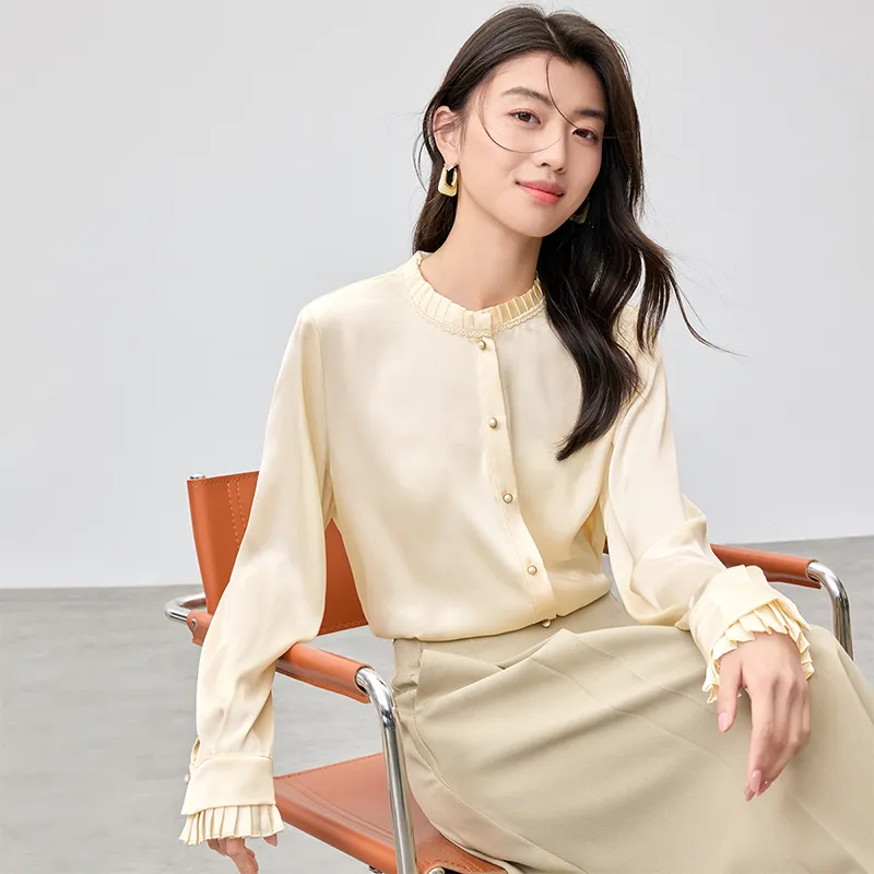 SENTUBILA Shirt Women's Apricot-4