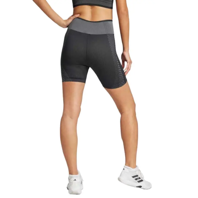 Adidas Women's Knitted 5 Inch Leggings Black/Grey Six-3