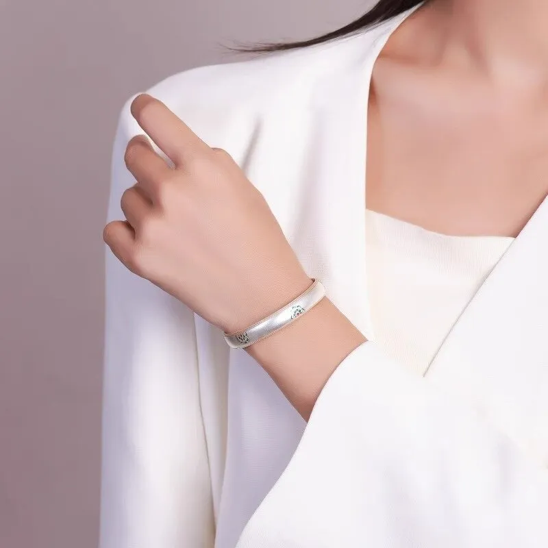 JINJI 999 Fine Silver Bangles Women's-2