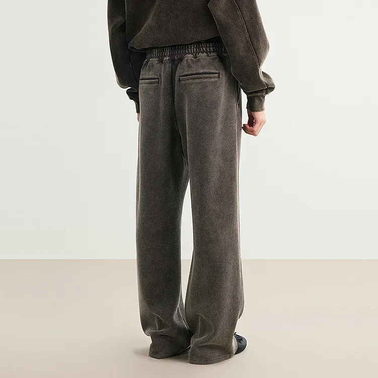 CROQUIS Knitted Sweatpants Men's Dark Coffee-3