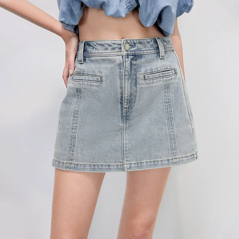 ONLY Denim Shorts Women's J32 Washed Denim Blue-5