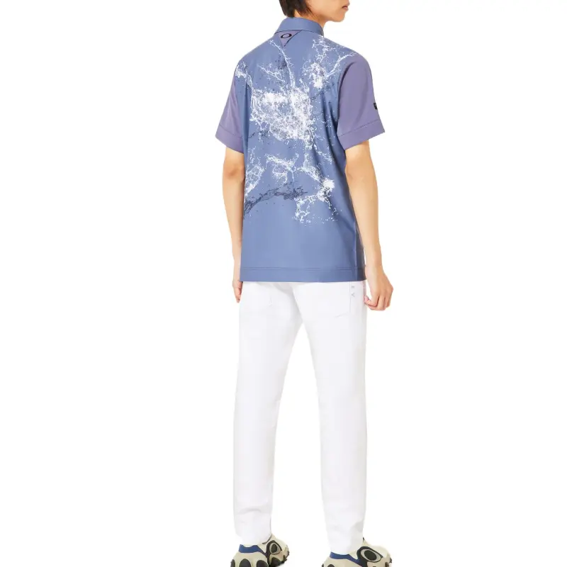 Oakley Skull Water Ballet Shirt Polo Shirt Women's Blue-4