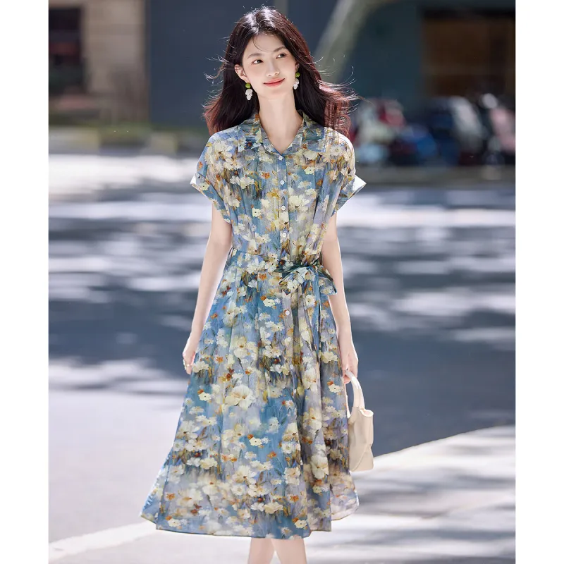 Still Quiet Short Sleeved Dress Women's-4