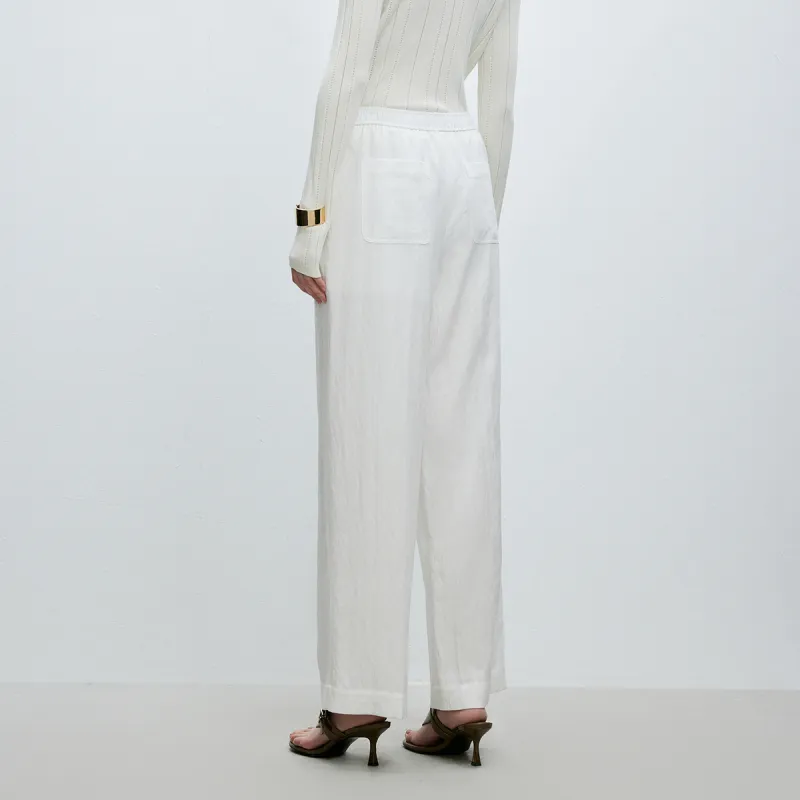 ONLY Casual Pants Women's A43 Cream White-4