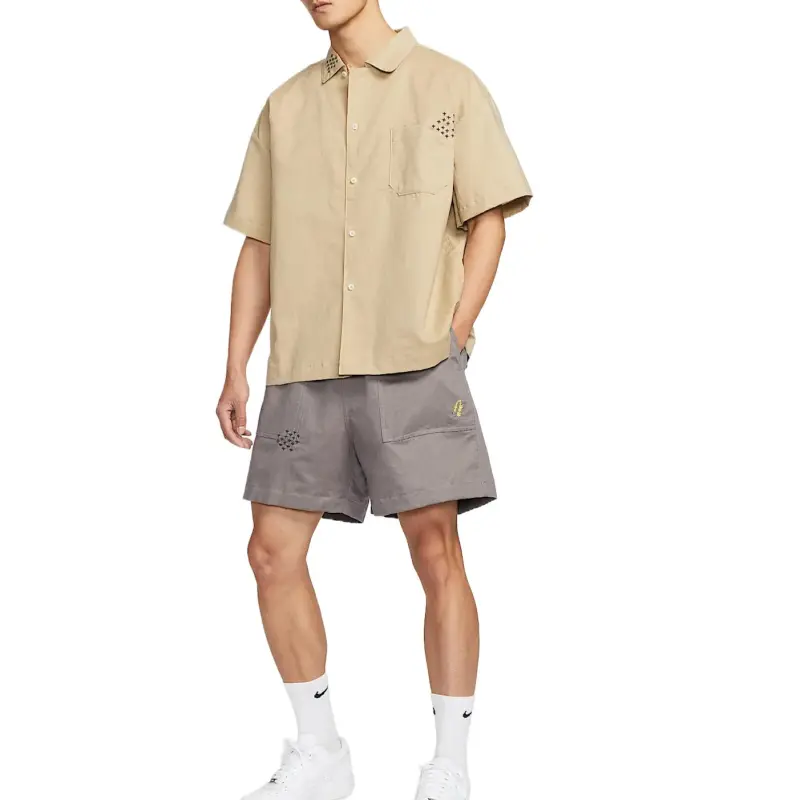 Nike Swoosh Casual Shorts Men's Cave Stone/Anthracite-3