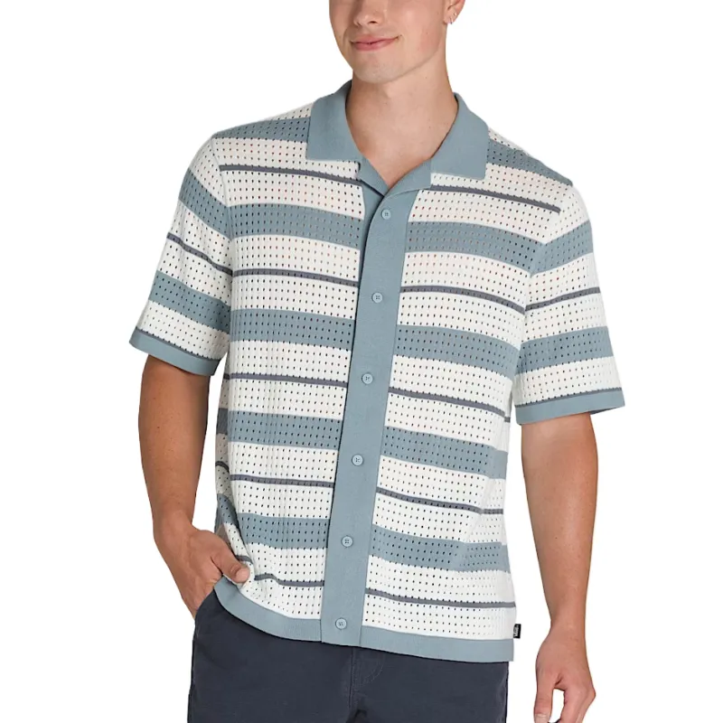 Vans Shirts Men Blue With White Lettering-1