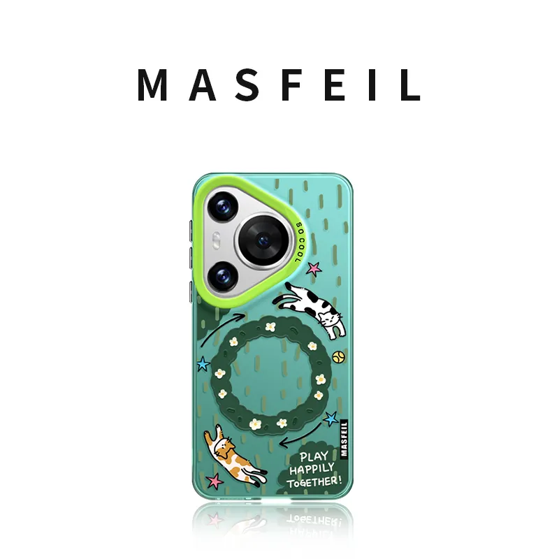 Marsfield TPU Material Acrylic Soft Edged Magnetic Case Phone Cases Compatible With Huawei P70 Cute Style-1