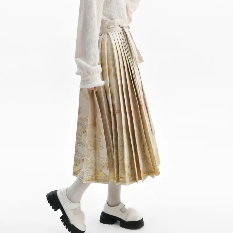SNBL Casual Long Skirt Women's Beige-5
