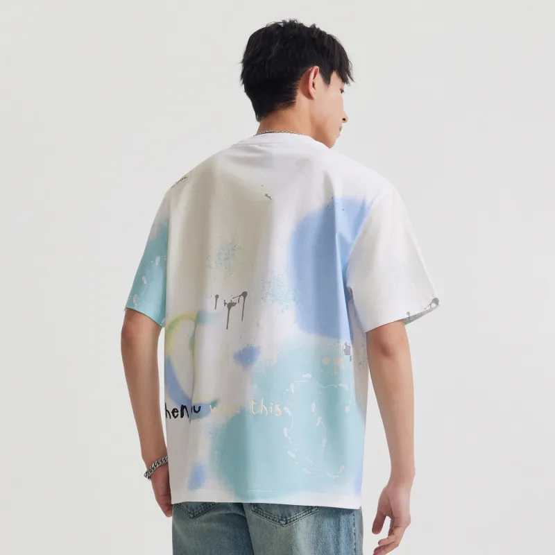 Cabbeen T Shirt Men's Bleached 02-4