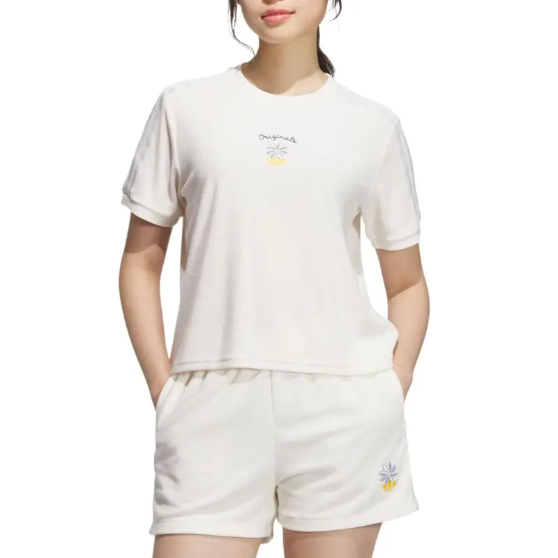 Adidas Originals Regular T Shirt Women's Pink White-1