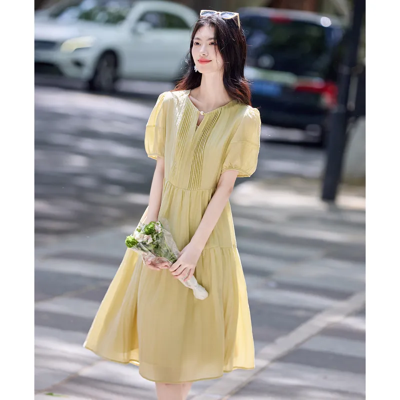 Still Quiet Short Sleeved Dress Women's-5