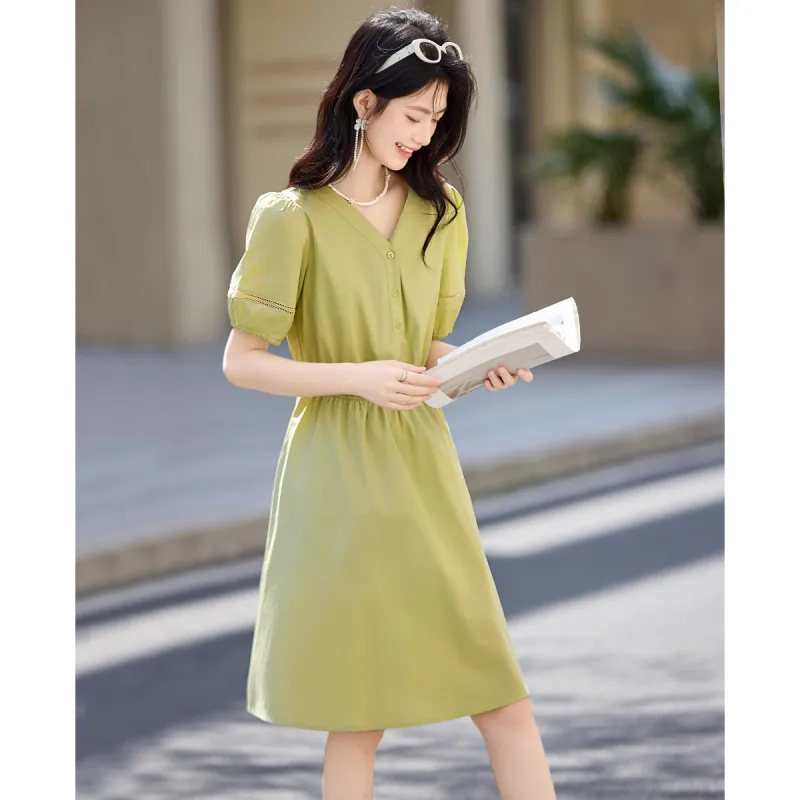 Still Quiet Short Sleeved Dress Women's-2