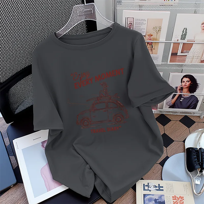 FAIRWHALE Drop Shoulder Sleeve T Shirt Women's-14