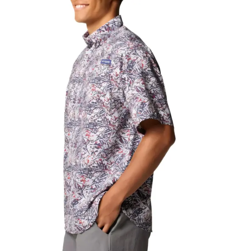 Columbia PFG Super Tamiami Shirt Men's Nighttime Marlin Grass Palm-2