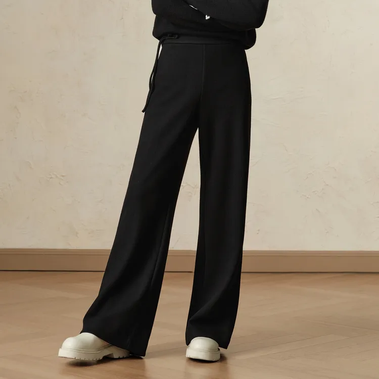 JZ. ANNAKRO Casual Pants Women's Plain Black-2