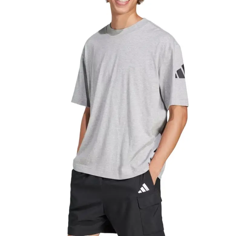 Adidas Free Shipping With AdiClub Essentials Loose Fit 3 Bar Logo Tee-1