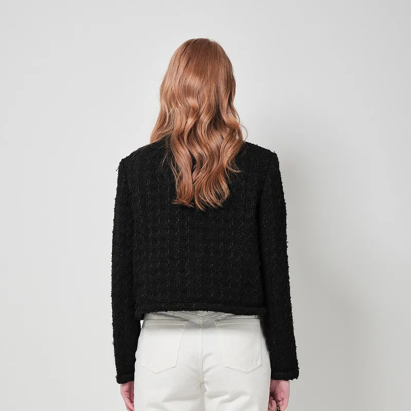 D'zzit Cropped Coat Women's Black-2