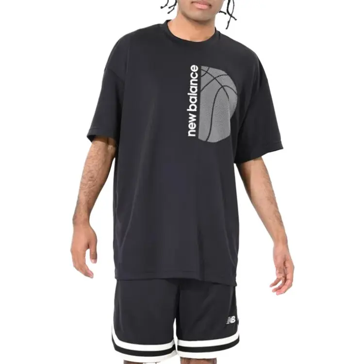 New Balance Graphic Short Sleeve Top T Shirt Men's Black-2