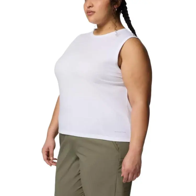 Columbia Sun Trek Tank Tops Women's White-2