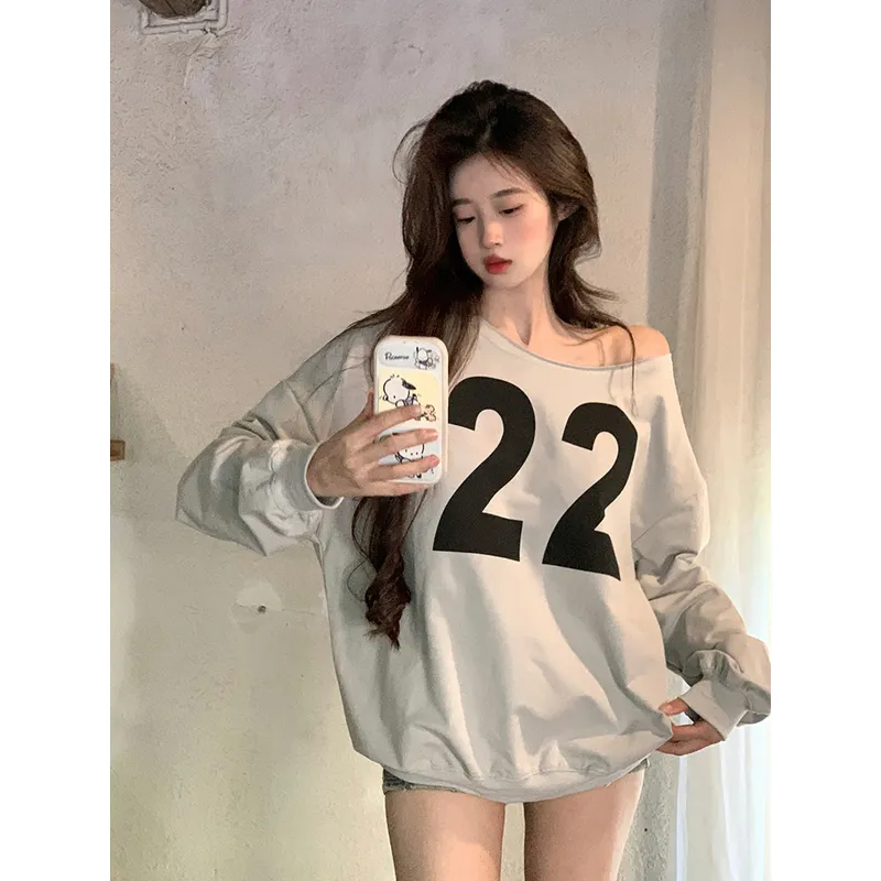 XIANSINIAO Sweatshirts Women's Gray-1