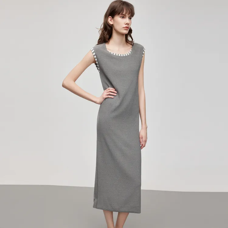 ELLE Sleeveless Dress Women's Dark Gray-4