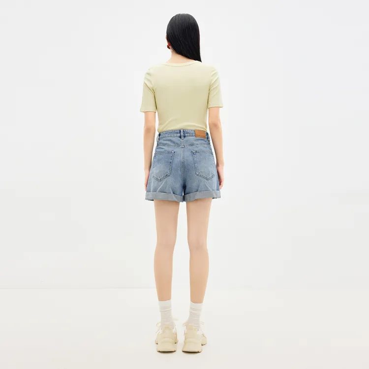 SHUIYUNJIAN T Shirts Women's Champagne Yellow-5