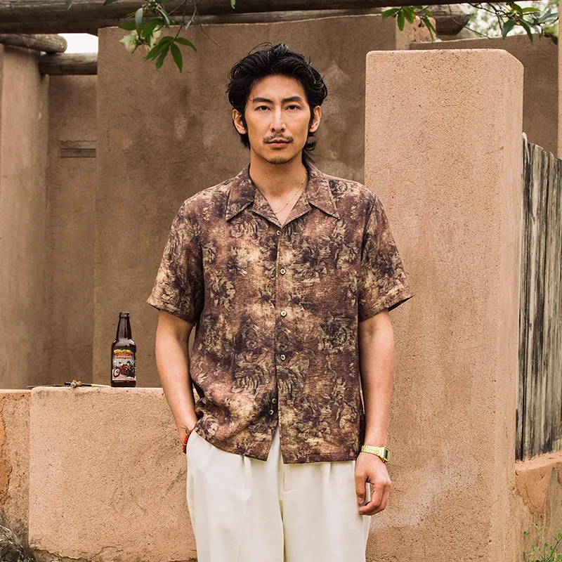 SOARIN YUPPIE Shirts Men Unwavering Yellow Pattern-2