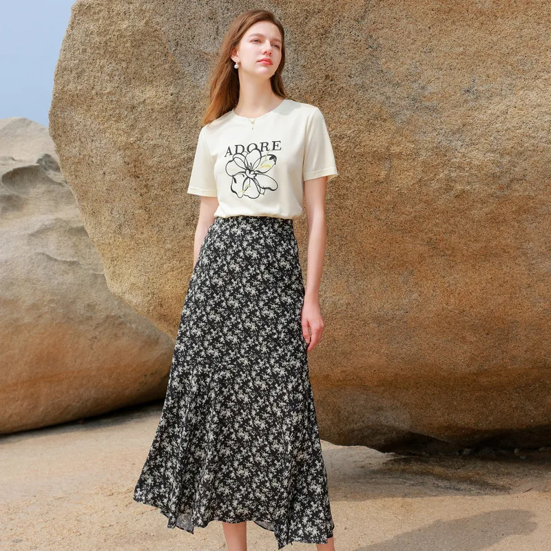 3COLOUR Casual Long Skirt Women's-2