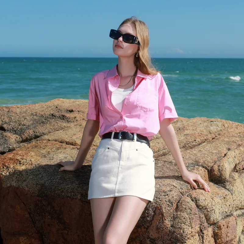3COLOUR Casual Short Skirts Women's Milk White-6
