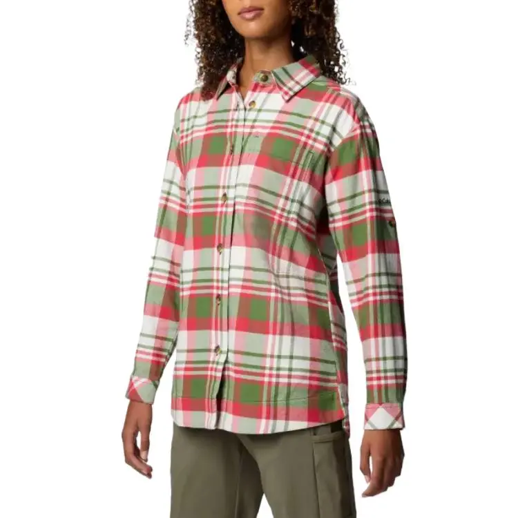 Columbia Holly Hideaway Flannel Shirt Women's Multi-grid-2
