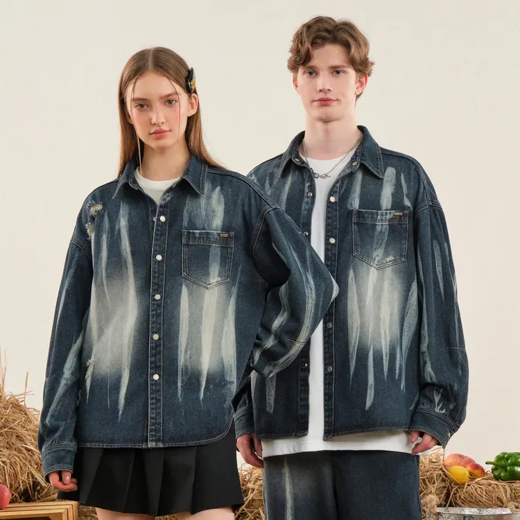 Bosieagender Shirt Unisex Vintage Blue-4