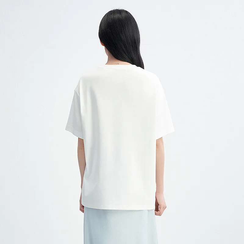 LEDIN T Shirt Women's Mist White In Stock-6