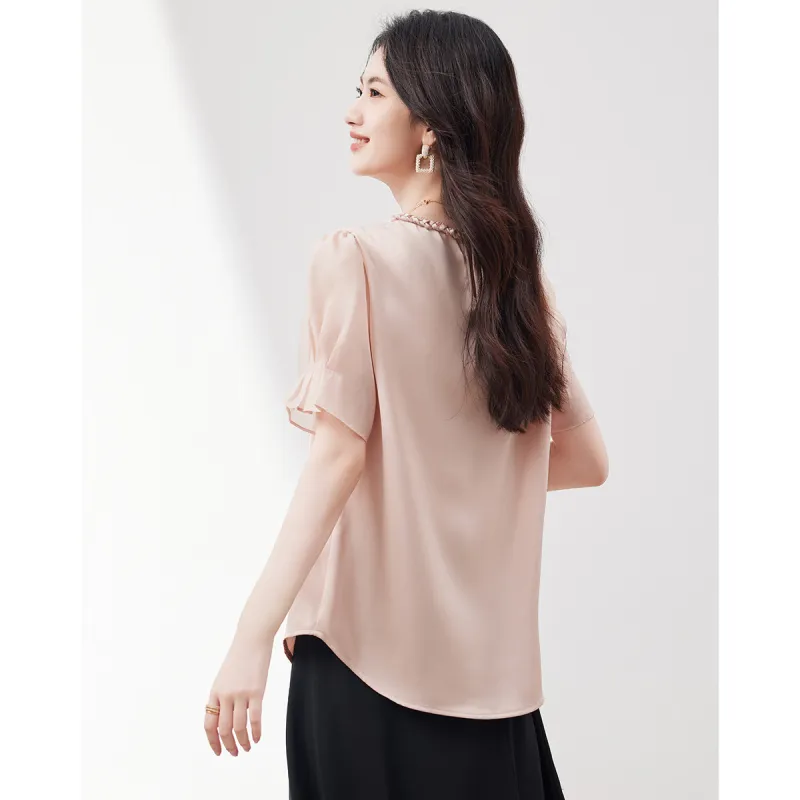 XINFEIYU T Shirts Women's Pink-4