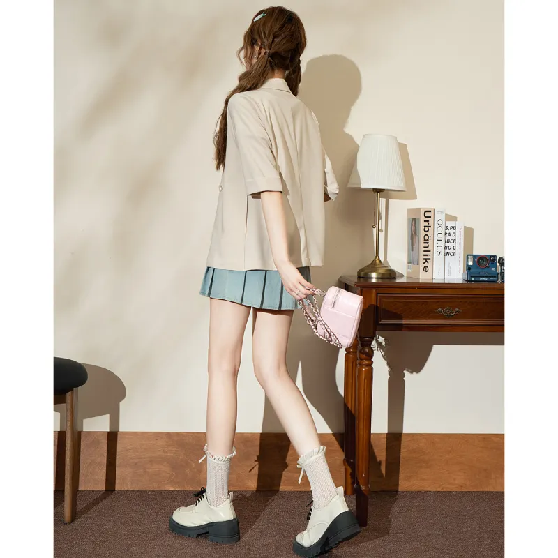 FAWENXIANGZI Summer Business Suit Loose Fit Women's-8
