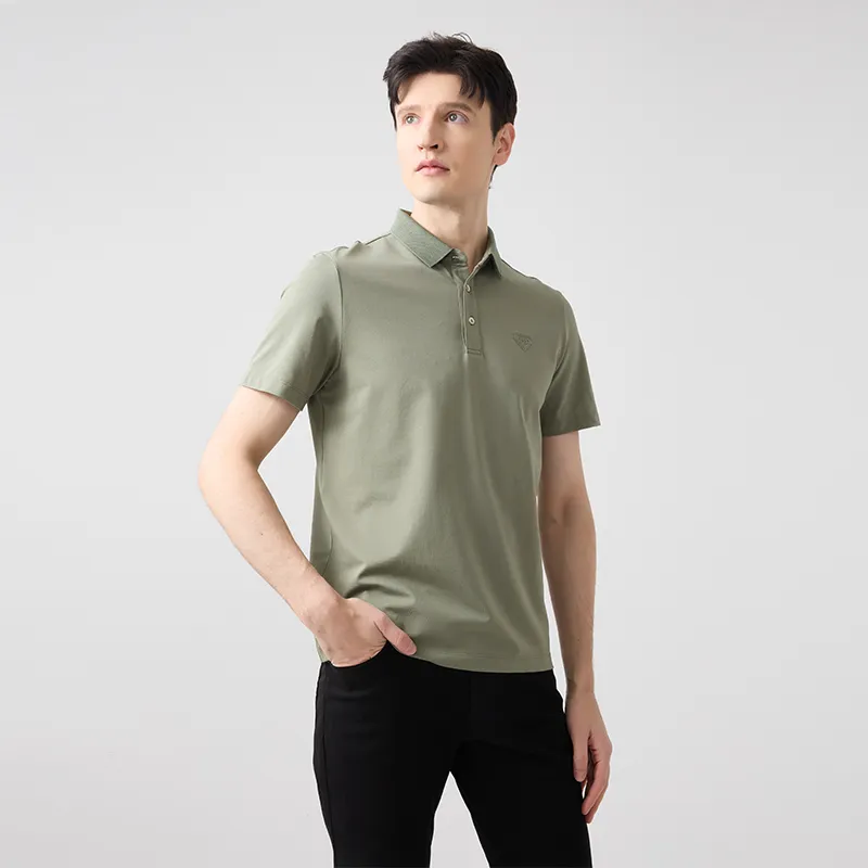 DIDIBOY Polo Shirts Men Green-2