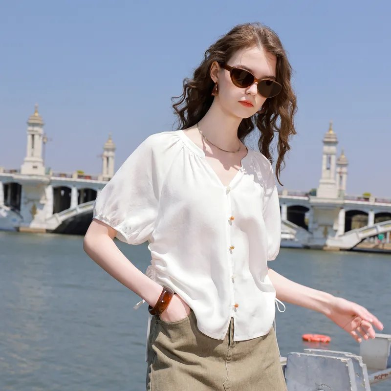 3COLOUR Shirts Women's Pearl White-4