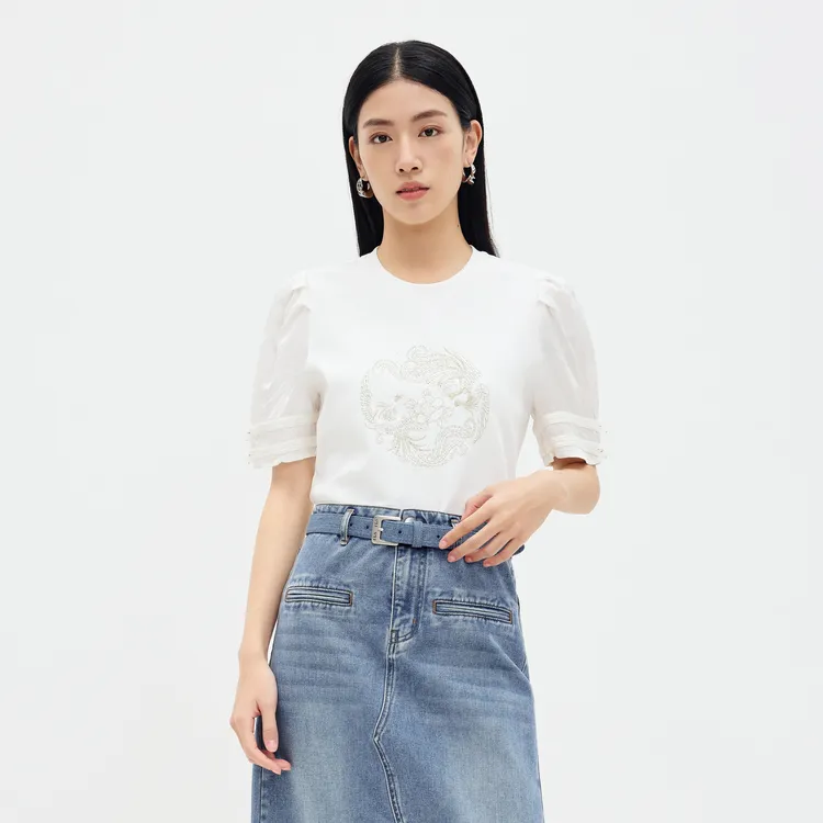 SHUIYUNJIAN T Shirts Women's White-2
