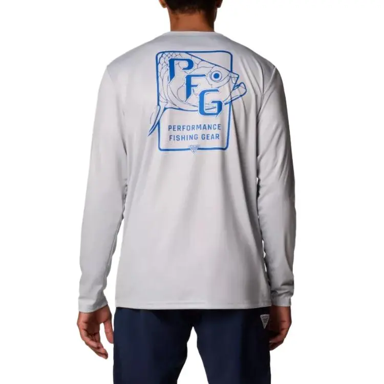 Columbia PFG Terminal Tackle Blackline T-Shirt Men's Gray-1