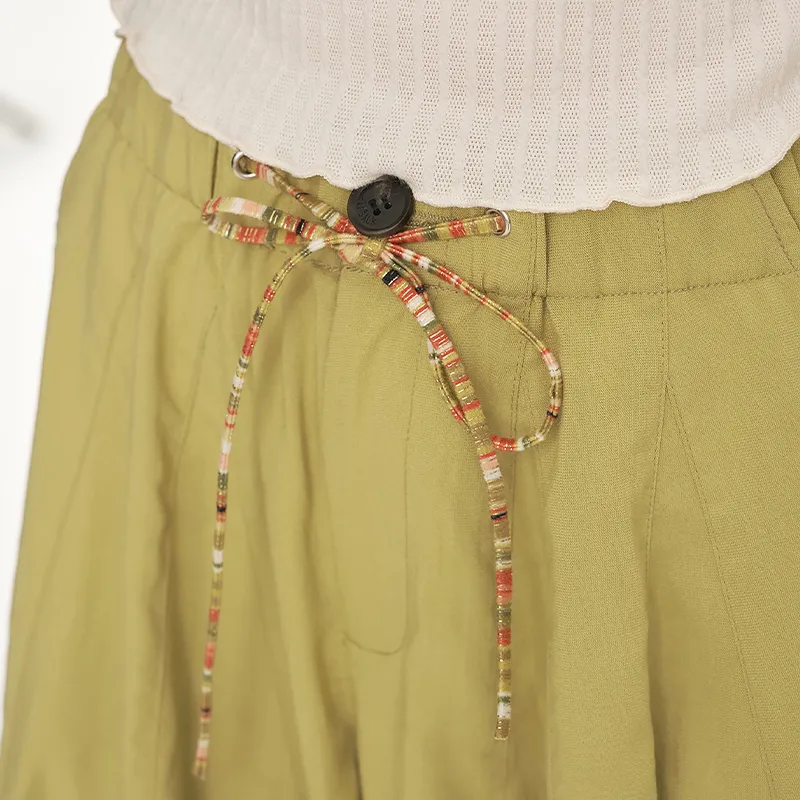 ELF SACK Casual Shorts Women's Elegance Autumn Green-6
