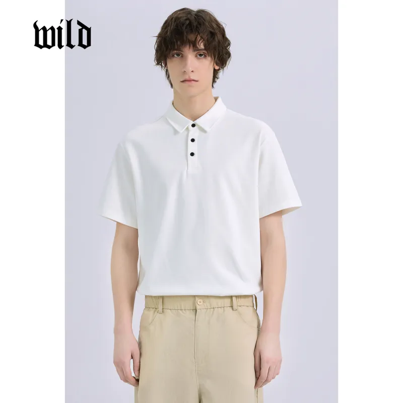 WILD LEADER Polo Shirts Men Minimalist White[TW5118295]-4