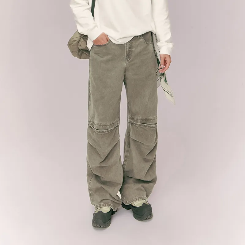 NO ONE ELSE Jeans Unisex Mustard Green-2