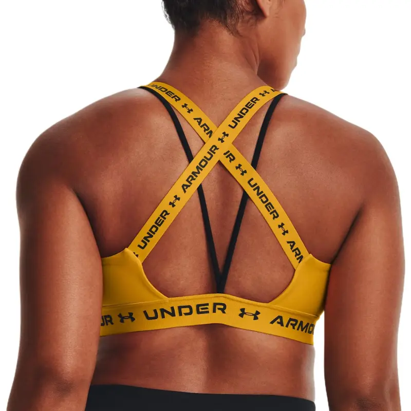 Under Armour CrossbackHeatGear Sports Underwear Women's Orange Yellow-7