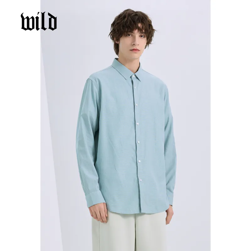 WILD LEADER Shirts Men Moss Green[CW51585A35]-4