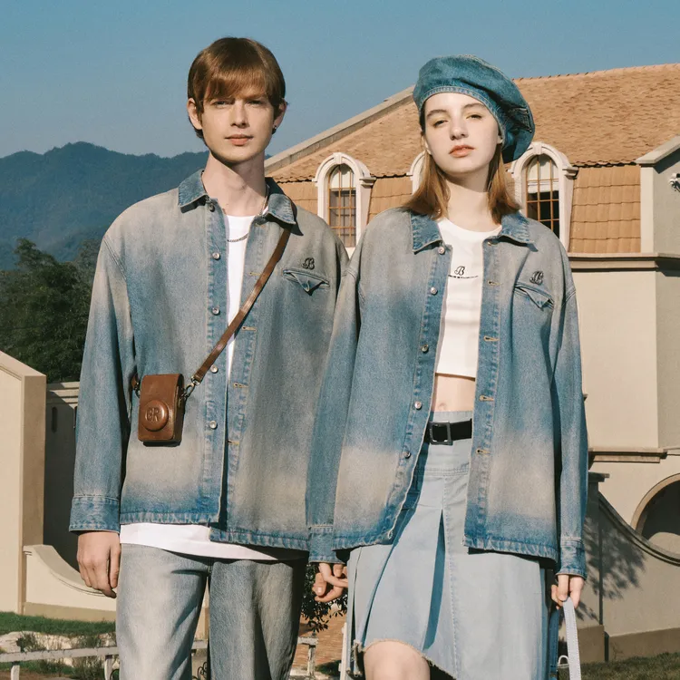 Bosieagender Jackets Unisex Denim Blue-2