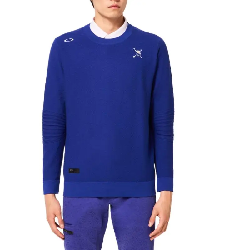 Oakley Skull Surface Sweater Crew Sweater Men's Blue-3