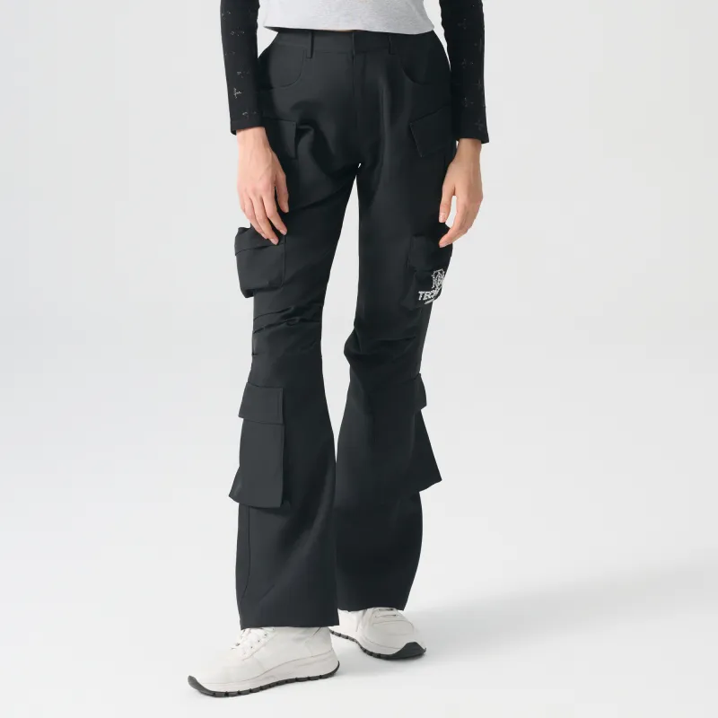 TCH Casual Pants Unisex Black With Silver Logo-3