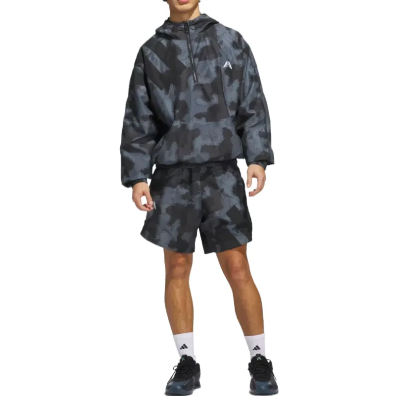 Adidas Free Shipping With AdiClub Anthony Edwards Camo Allover Print Shorts-3