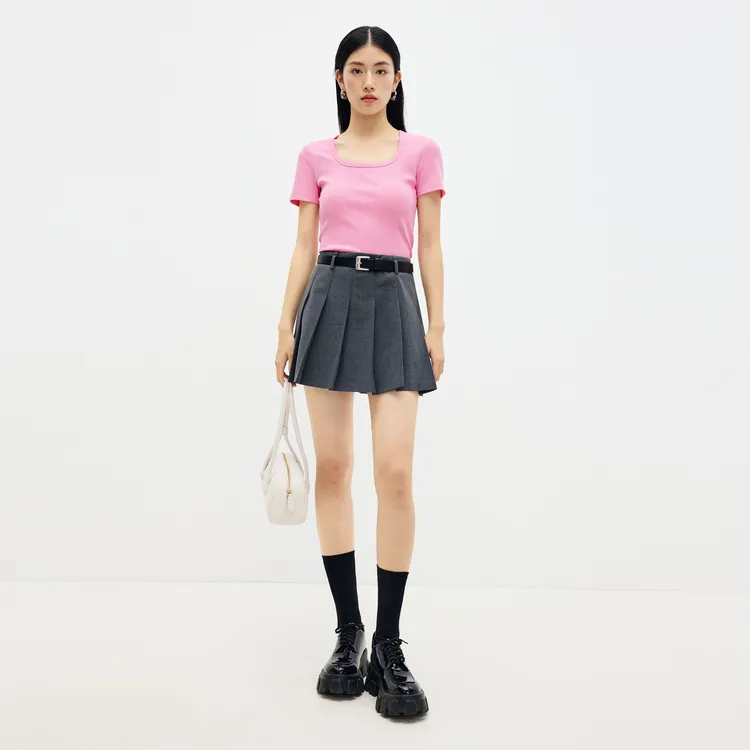 SHUIYUNJIAN Summer Comfortable Minimalist Style Dopamine Dressing Knitwear Women's-4